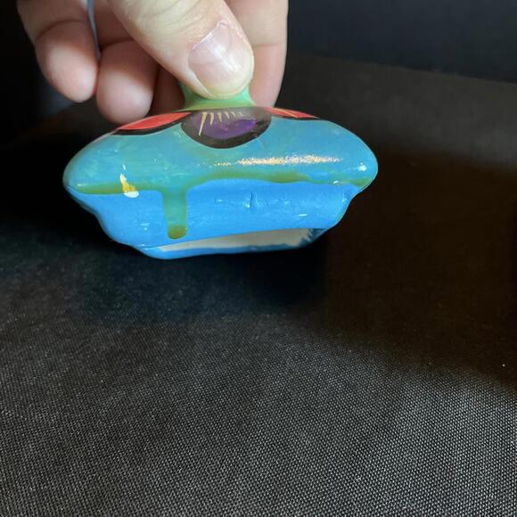 Vtg. Mexican Pottery Talavera Folk Art Hand Painted Cannister Container Floral - Picture 10 of 14